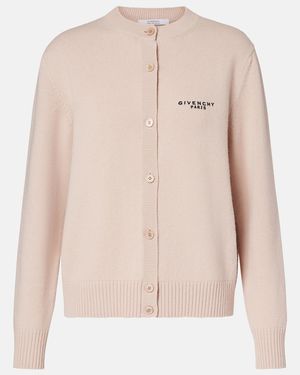 Givenchy Cropped Wool And Cashmere Cardigan - Pink
