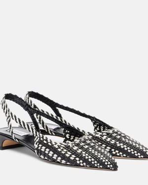 Gabriela Hearst Perro Woven Leather Court Shoes - Black
