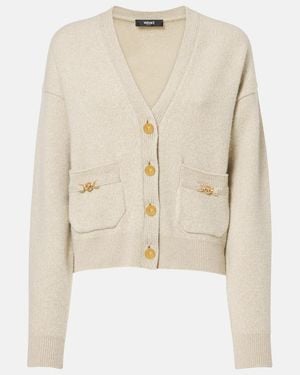 Versace Cardigan Aus Wolle Und Kaschmir - Natur