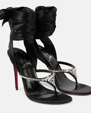 Christian Louboutin Just Queen Du Desert Embellished Sandals - Black