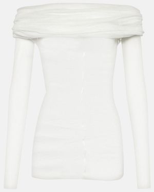 Christopher Esber Draped Silk Top - White