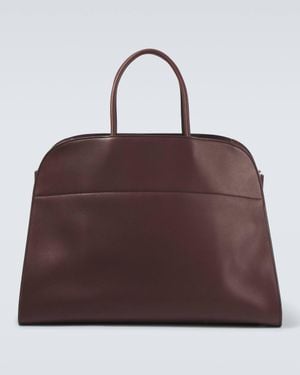 The Row Margaux Leather Tote Bag - Brown