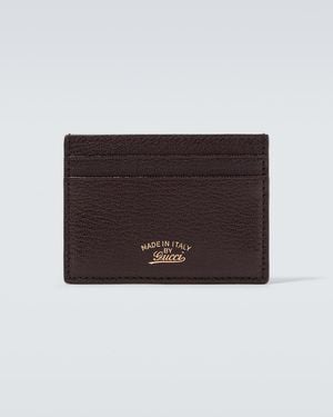 Gucci Tarjetero Lira De Piel - Marrón