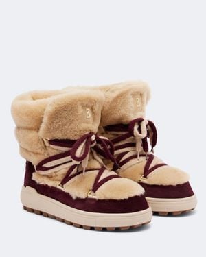 Bogner Bottines Apres-Ski Chamonix En Shearling Et Daim - Marron