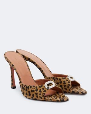 AMINA MUADDI Mules Camelia Aus Veloursleder - Braun