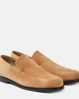 KHAITE Alessio Suede Loafers - Brown