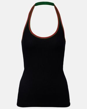 Gucci Heavy Cotton Rib Tank Top - Black