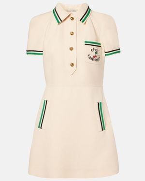 Valentino Chez Crepe Couture Minidress - Natural