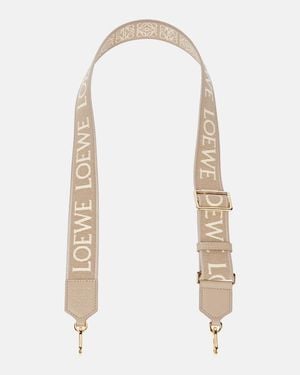 Loewe Schulterriemen Anagram Mit Leder - Weiß
