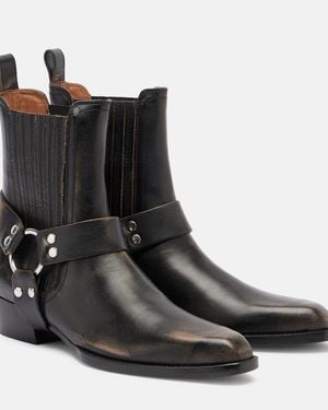 Paris Texas Helena Leather Biker Boots - Black