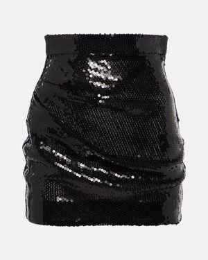 Alex Perry Minifalda De Tiro Alto Con Lentejuelas - Negro