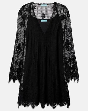 Melissa Odabash Elizabeth Cotton-Blend Lace Minidress - Black