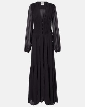 Isabel Marant Briane Shirred Maxi Dress - Black