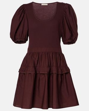 Ulla Johnson Tilda Cotton-Blend Minidress - Purple