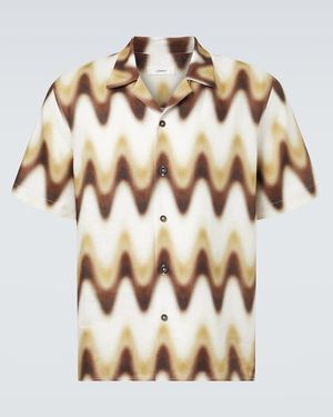 Commas Bedrucktes Hemd Aus Leinen - Mettallic