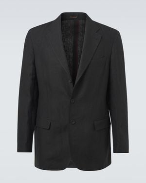 Rubinacci Linen Blazer - Black