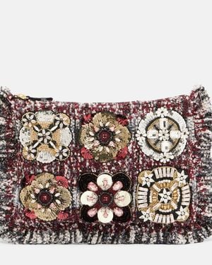 La DoubleJ Small Embroidered Jacquard Pouch - Multicolour
