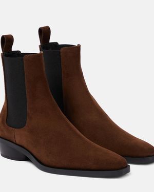 Proenza Schouler Bronco Suede Chelsea Boots - Brown