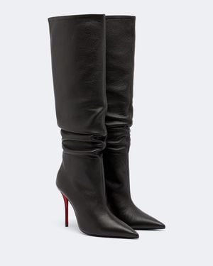 Christian Louboutin Botas Altas Zependris De Piel - Negro