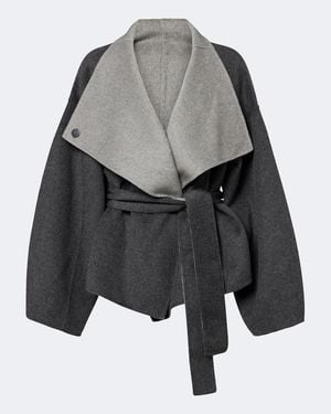 Frankie Shop Wendbarer Wickelmantel Onelle - Grau