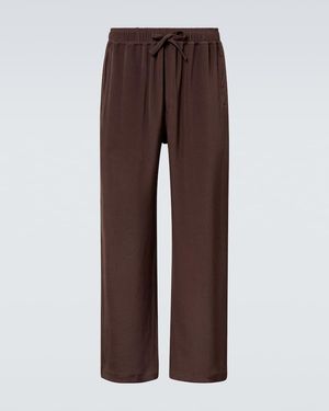 Saman Amel Weite Hose Aus Seide - Braun