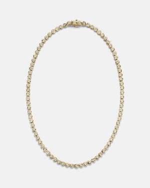 Octavia Elizabeth Blossom 18Kt Tennis Necklace With Diamonds - Metallic