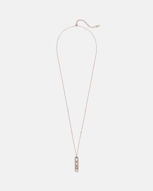 Messika Move 10Th 18Kt Rose Pendant Necklace With Diamonds - White