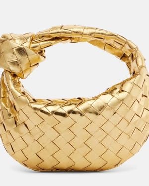 Bottega Veneta Jodie Intrecciato Metallic Leather Tote Bag