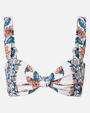 Montce Top Bikini Hayden Con Stampa Floreale - Blu