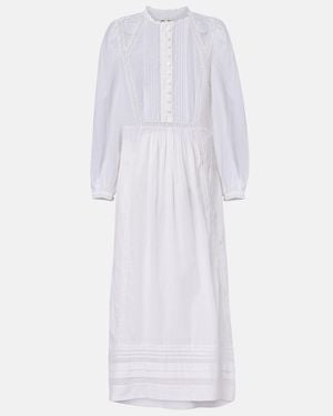 Isabel Marant Gisela Lace-Trimmed Cotton Maxi Dress - White