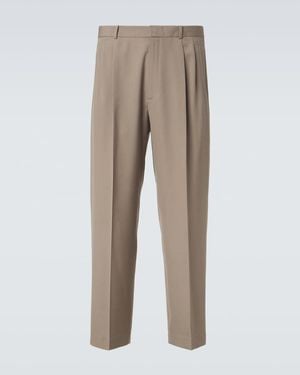 The Row Tarek Wool Straight Trousers - Natural