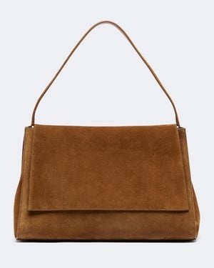 Nour Hammour Schultertasche Amal Aus Veloursleder - Braun