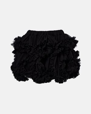 Noir Kei Ninomiya Tulle Miniskirt - Black
