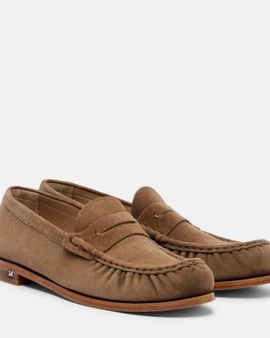 Max Mara Loafers Aus Veloursleder - Braun