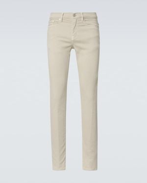 FRAME High-Rise Slim Jeans - Natural