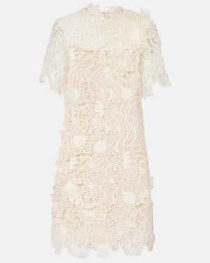 Elie Saab Floral Lace-Embellished Minidress in White | Lyst UK Elie Saab Floral Lace-Embellished Minidress in White | Lyst UK
