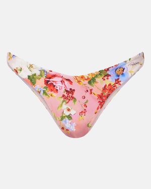 Roberto Cavalli Slip Bikini Con Stampa - Rosa