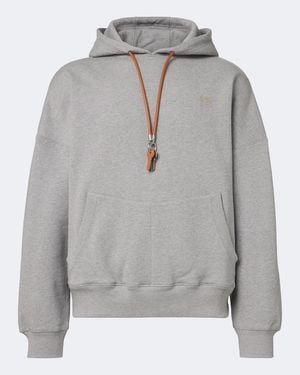 Loewe Hoodie Anagram Aus Baumwoll-Jersey - Grau