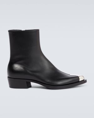 McQueen Bottines Punk en cuir - Noir