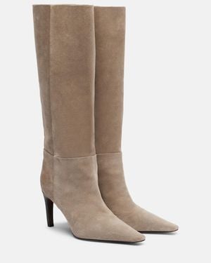 Brunello Cucinelli Monili Suede Knee-High Boots - Brown