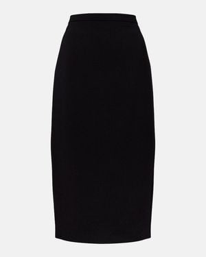 Max Mara Otre Wool Midi Skirt - Black