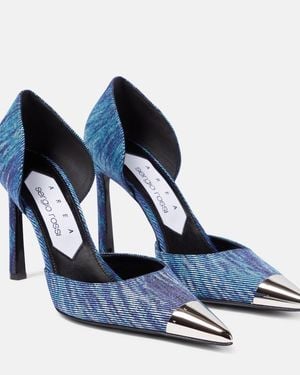 Area X Sergio Rossi Denim Pumps - Blue