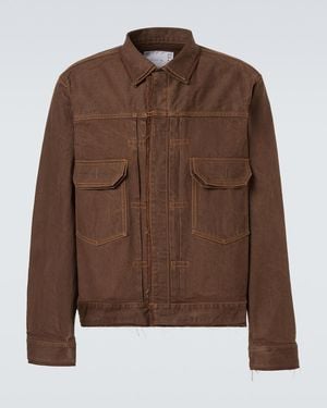 Sacai Denim Jacket - Brown