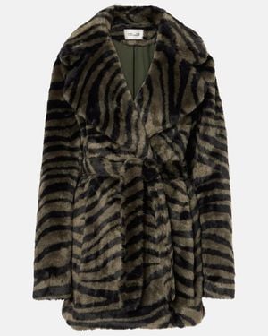 Diane von Furstenberg Tanesha Faux Shearling Jacket - Black