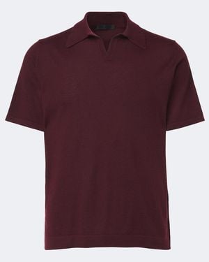 Saman Amel Poloshirt David Aus Kaschmir Und Seide - Rot