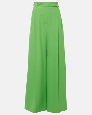 Alexandre Vauthier High-Rise Wide-Leg Pants - Green