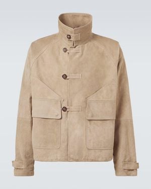 Giorgio Armani Suede Jacket - Natural