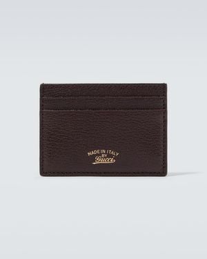 Gucci Kartenetui Lira Aus Leder - Braun