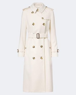 Burberry Double-Breasted Cashmere Trench Coat - Natural