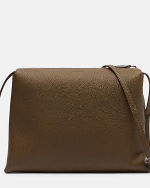 The Row Nu Twin Small Leather Shoulder Bag - Natural